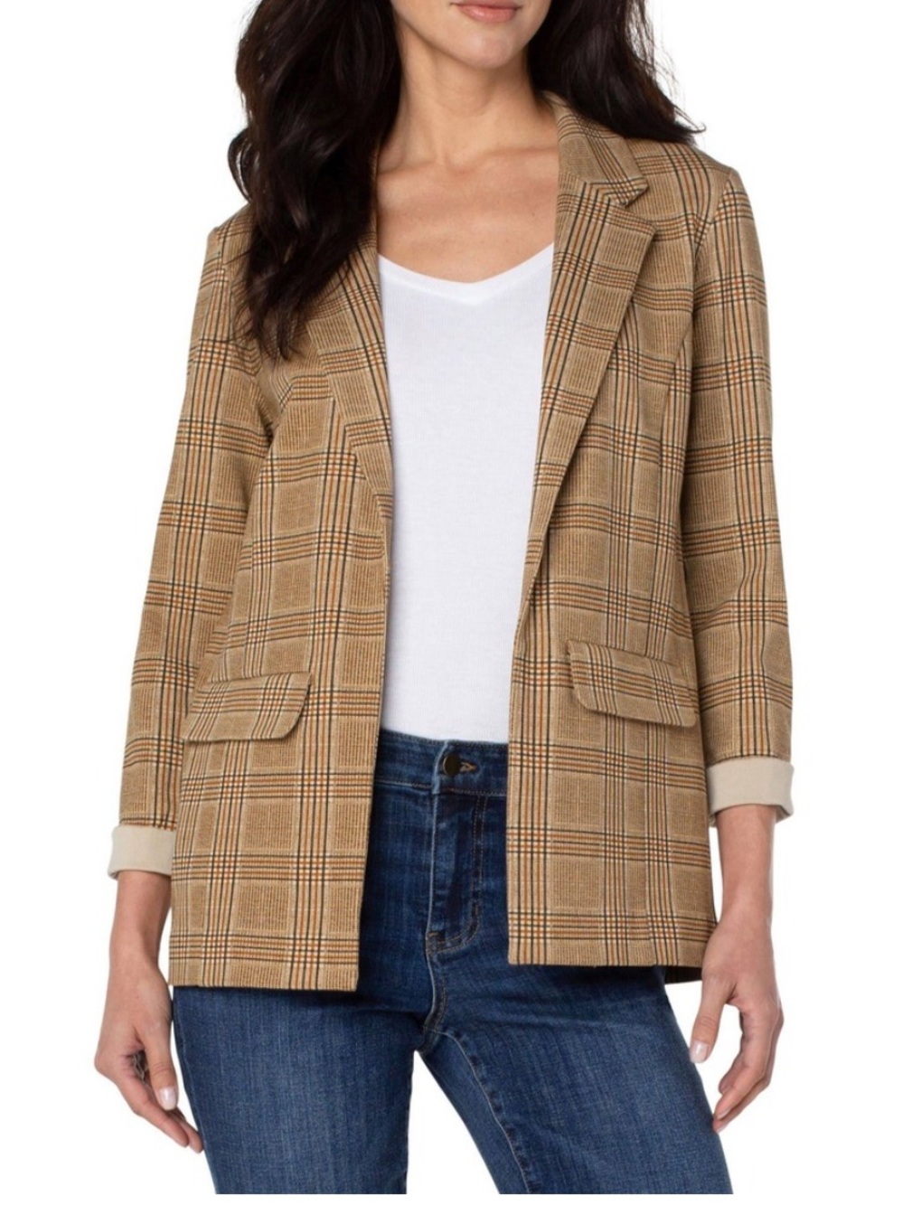 Liverpool Los Angeles light Pink Plaid Blazer Jacket with stretch XS - Picture 15 of 16